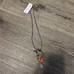 Betsey Johnson Purple and Gold Necklace